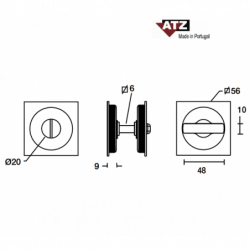 ATZ 3976QWC/16 - INOX  / par