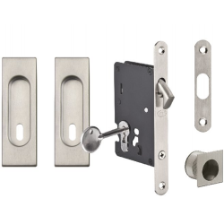 kvadratni bb set za lesena drsna vrata inox